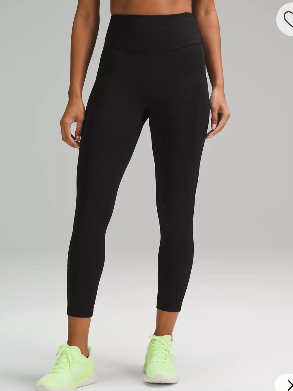 Lululemon Fast and Free High Rise 25” Leggings Size 6 Black Pockets